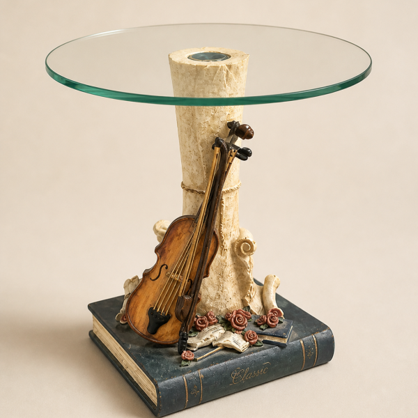 Classic Music-Inspired Glass Decorative Holder