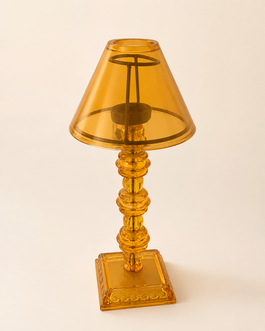 Amber Gold Decorative Candle Holder