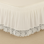 Elastic Bed Skirt with Lace