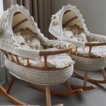 Handmade Crochet Baby Cradle
