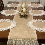 Handmade Burlap Table Runner