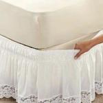 Elastic Bed Skirt with Lace