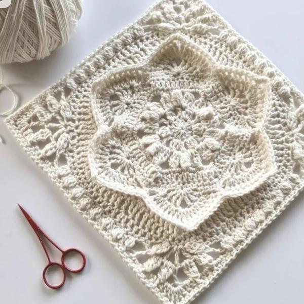Hand-Crocheted Ivory Cardigan