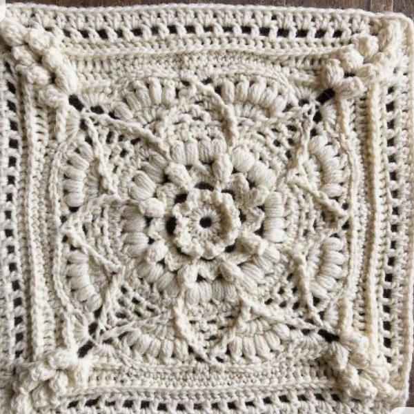 Hand-Crocheted Ivory Cardigan