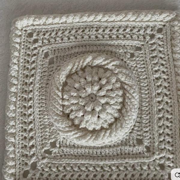 Hand-Crocheted Ivory Cardigan