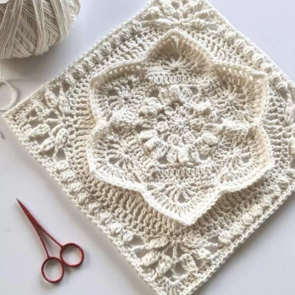 Hand-Crocheted Ivory Cardigan