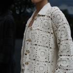Hand-Crocheted Ivory Cardigan
