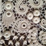 Handmade Crochet Lace Tablecloth on Tulle