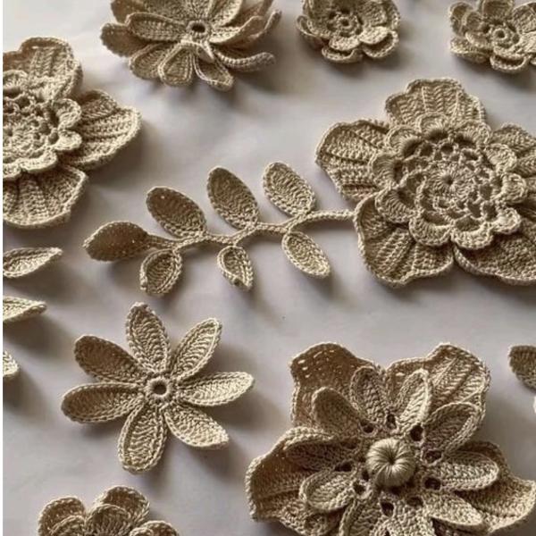 Handmade Crochet Lace Tablecloth on Tulle