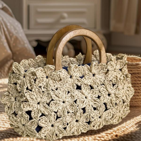 hand-crocheted bags