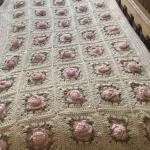 Handmade Crochet Bedspread & 2 Cushion Covers