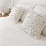 Handmade Crochet Bedspread & 2 Cushion Covers